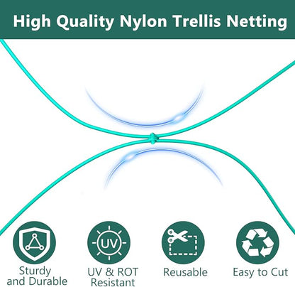 Bird Netting for Chicken Coop, Poultry Netting Over Chicken Run & Chicken Pen, Heavy Duty Nylon Nettings Reusable, UV-Resistant, Garden Netting Aviary Net Fruit Tree Nettings