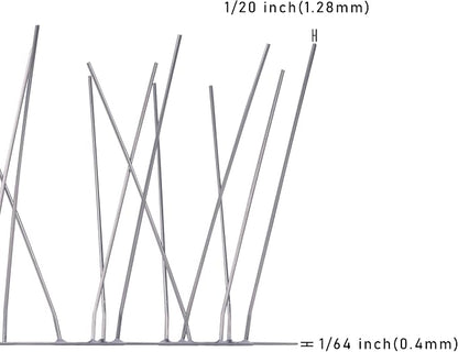 Hausse Stainless Steel Bird Spikes 10 Pack, Squirrel Small Birds Pigeons Crows and Woodpeckers Deterrent Devices Bird Repellent Spikes, Assemble Easily Covers 10 Feet for Outdoor Wall Fence