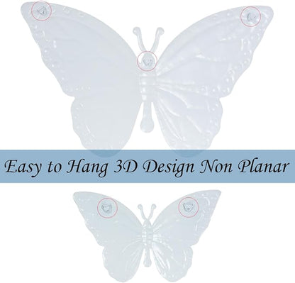 SUNREEK 6Pcs Metal Butterfly Wall Decor, 16Inch/8Inch Outdoor Butterfly Wall Art for Fence Garden Yard Room Patio Balcony Decorations