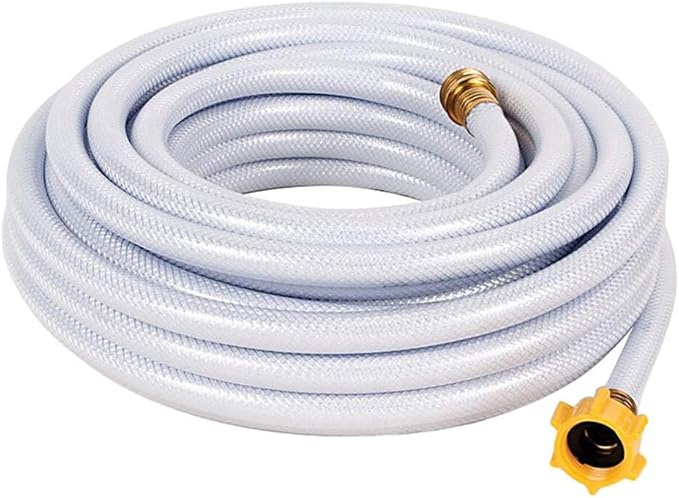 Camco TastePURE 25-Ft - RV Drinking Water Hose - Contains No Lead, No BPA & No Phthalate - Features Reinforced Design & Crafted of PVC - 1/2” Inside Diameter, Made in the USA (22733)