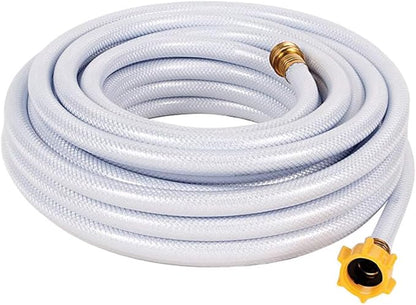 Camco TastePURE 25-Ft - RV Drinking Water Hose - Contains No Lead, No BPA & No Phthalate - Features Reinforced Design & Crafted of PVC - 1/2” Inside Diameter, Made in the USA (22733)