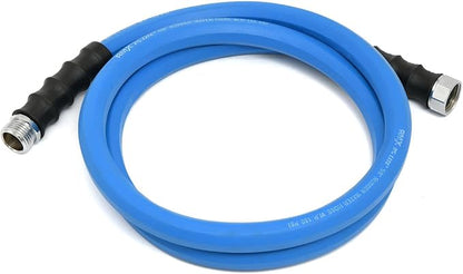 AG-LITE BSAL5806 5/8" x 06' Hot/Cold Water Rubber Garden Hose, 100% Rubber, Ultra-Light, Super Strong, 500 PSI, 50F to 190F Degrees, High Strength Polyester Braided