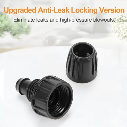 Universal 3/4 Inch Female Pipe Thread to 1/2 Inch Drip Irrigation Tubing Adapter, 6 Pack 1/2 In. Barbed Drip Line x 3/4 In. Faucet PVC Adapter Connect 3/4" FHT Garden Faucet Hose Bibb