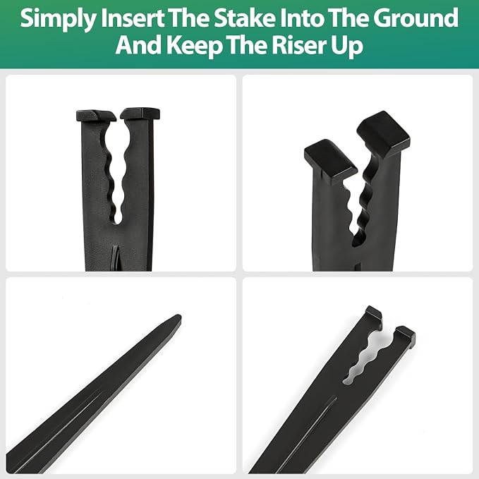 RedChili 100 Pack 1/4 Inch Drip Irrigation Support Stakes, Plastic, 5.68 Inch, Barb Connector, Ideal for 1/4-Inch Tubing, Indoor/Outdoor Use