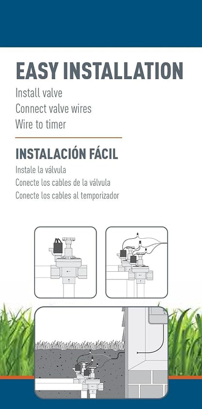Orbit 57020P 1" FPT 100 Series Automatic Inline/Angle Sprinkler Valve with Flow Control
