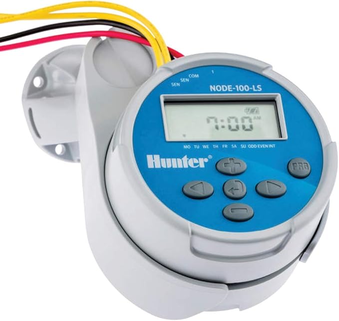 Hunter NODE-100 Battery Sprinkler Timer, 1-Zone Controller with Solenoid