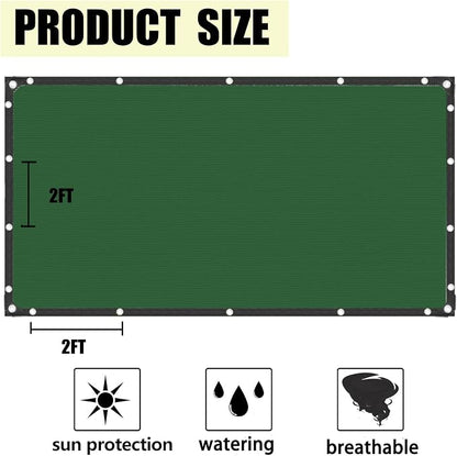 70% Green Shade Cloth with Grommets, 10 FT X 16 FT UV Blocking Mesh Tarp | Heavy Duty Shade Cover for Garden,Patio, Plant Cover, Tomatoes, Barns Kennel, Greenhouse