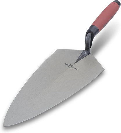 Marshalltown Philadelphia Brick Trowel, 11 x 5 1/2 Inch, DuraSoft Handle, Assembled in USA, Forged High Carbon Steel, Brickwork, Blockwork, Stonework, Masonry Trowel, Bricklayer Tools, 19 11FG