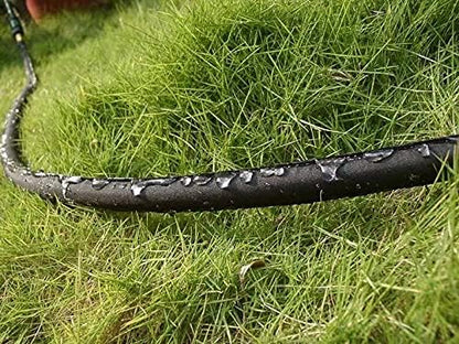 LINEX Flat Soaker Hose 150 ft for Garden Beds, Drip Hose 1/2'' x 75 ft 2 Pack Save Water 80%, Heavy Duty Irrigation Sprinkler Hose