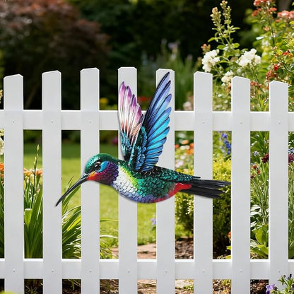 VEWOGARDEN Bird Wall Art, Large Outdoor Metal Hummingbird Hanging Wall Decor for Home Outside Patio Garden Fence Decorations
