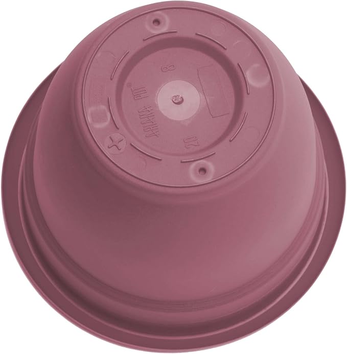 Bloem Ariana 10" Self-Watering Plastic Planter - Rolled Rim Indoor/Outdoor Garden Pot, Dusty Rose