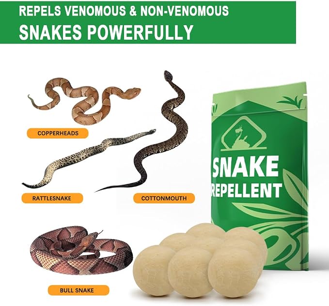 Mole & Snake Repellent, Snake Away Repellent for Outdoors, Snake Repellent Indoor, Snake Deterrent for Yard Pet Safe, Snake Out Repellant for Garden/Lawn/Garage-10P