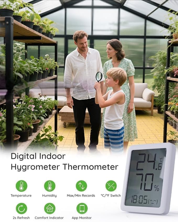 6X10FT Enhanced Aluminum Small Greenhouse for Outdoors with Thermometers | Easy Assembly, UV-Resistant Panels, Built-in Reinforcement, Lockable Sliding Door, Roof Vent, For Vegetable, Flower and Herb