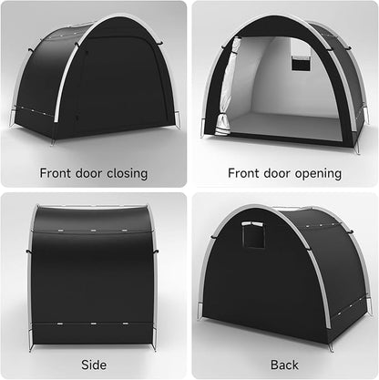 Bike Storage Tent Sheds - Outdoor Storage Waterproof, Upgraded 6.56x4.92x5.58ft Bicycle Shed Tent, Portable Bike Covers Shelter with Carry Bag for Motorcycle, Garden Tool - Medium
