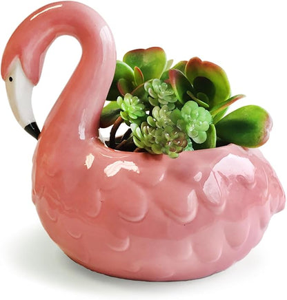Streamline Imagined Cute Flamingo Planter Pot