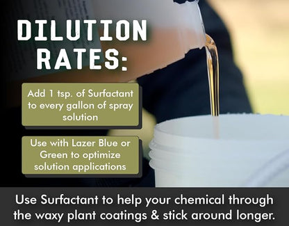 Liquid Harvest Concentrated Surfactant for Herbicides Non-Ionic Gallon (128oz), Increase Product Coverage, Increase Product Penetration, Increase Product Effectiveness
