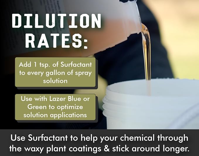 Concentrated Surfactant for Herbicides Non-Ionic 8oz, Increase Product Coverage, Penetration, Effectiveness