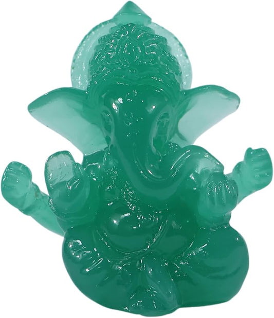 Lord Ganesha Buddha Statue - Elephant God Sculptures Ganesh Figurines | Man-Made Stone Home Garden Buddha Decoration Statues