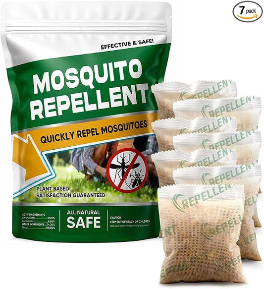 Mosquito Repellent Outdoor Patio, Mosquito Repellent Indoor, Keep Mosquitoes Away, Mosquito Repellents for Room, Safe for Kids & Pets, 3 Months Protection, Covers 120 Sq Ft, 7 Packs