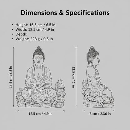 Buddha Meditation Budda Sculpture Decoration for Fish Tanks, Aquarium Decorations, Zen Garden Bonsai Decorations