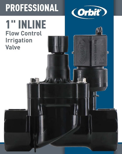 Orbit Pro 1" FPT L-Series Automatic Inline Sprinkler Valve with Flow Control - 57291