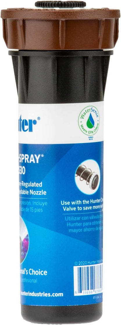 Hunter PRS30 4 in. Pop-Up Lawn Sprinkler Head, 30 PSI, Adjustable 15 ft