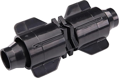 Raindrip S5600UB, Smart Loc Universal Coupling, Drip Irrigation Fitting for 1/2-Inch, 5/8-Inch, & 0.710-Inch Supply Tubing and Dripline, Black