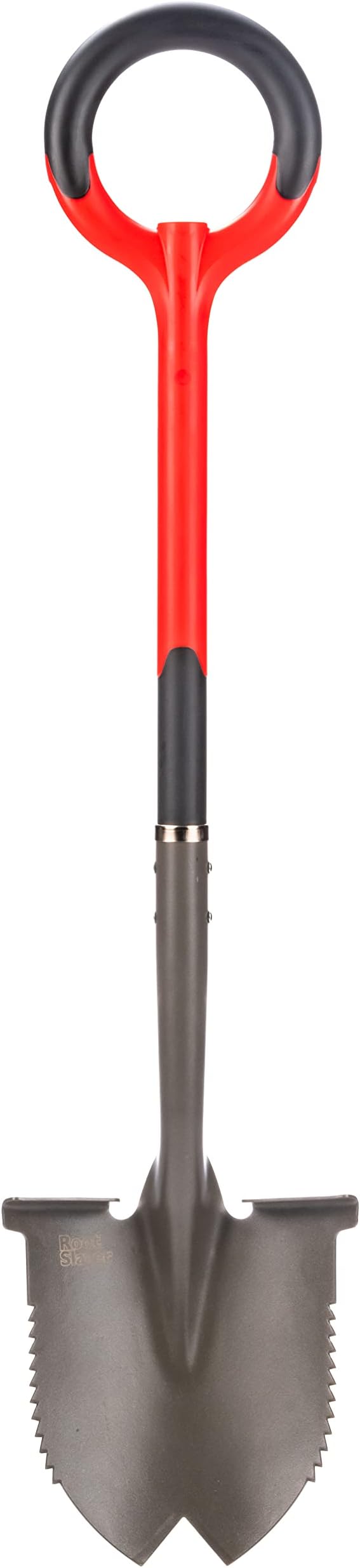 Root Slayer 22211 Round Head Digging Shovel for Landscaping, Red