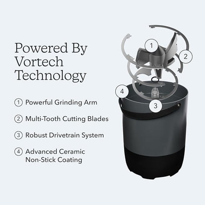 Food Cycler Eco 5 Award-Winning Kitchen Food Recycler | Indoor Composter Bin Alternative | Electric Countertop Food Disposer with Odorless 5L Indoor Food Waste Bin for Easy Waste Management | Grey
