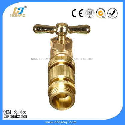 HQMPC Male Garden Hose Quick Connect Solid Brass Quick Connector Garden Hose Fitting Water Hose Connectors 3/4 inch GHT (4 Female+ 4Male)
