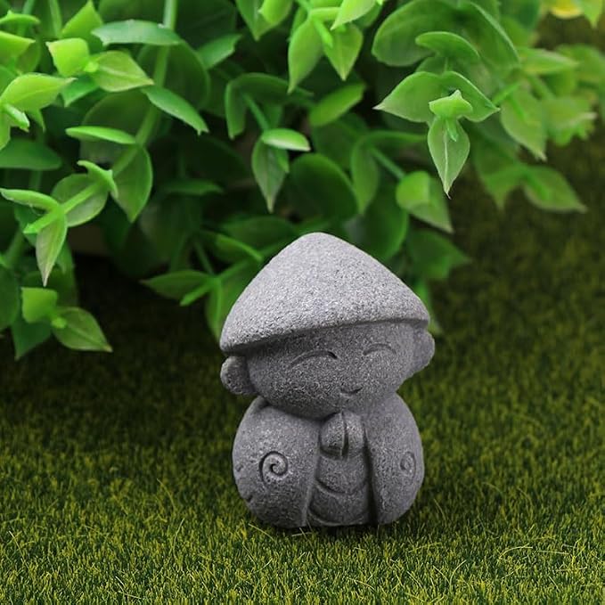 2Pcs Timeless Buddha Statue Charming Miniature Zen Ornament for Aquarium Decor Underwater Landscaping Garden Ornament