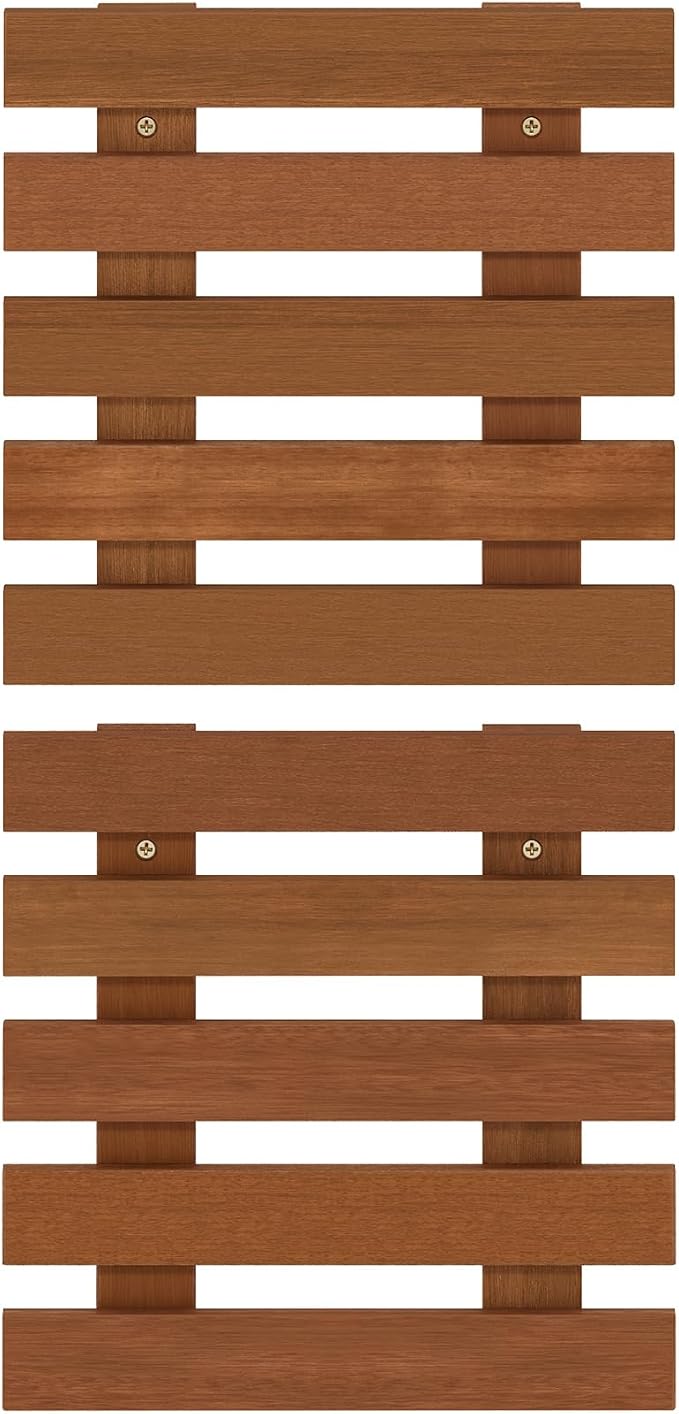 Furinno TIOMAN Outdoor Vertical Wall Planter, Set of 2 Wooden Hanging Planters, for Indoor, Outdoor Plants, Balcony, Patio, Natural