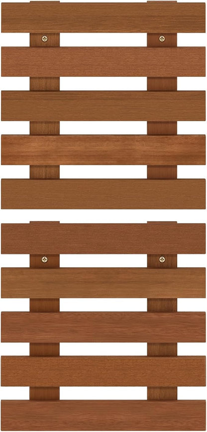 Furinno TIOMAN Outdoor Vertical Wall Planter, Set of 2 Wooden Hanging Planters, for Indoor, Outdoor Plants, Balcony, Patio, Natural