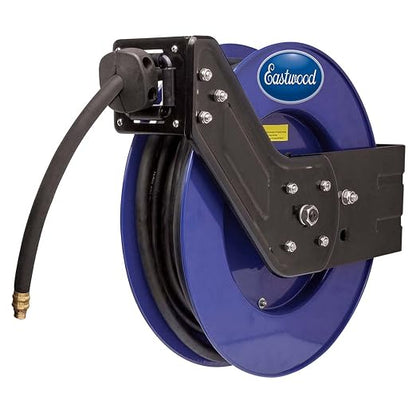 Eastwood 3/8 in x 50 Durable Powder Coating Foot Retractable Air Hose Reel