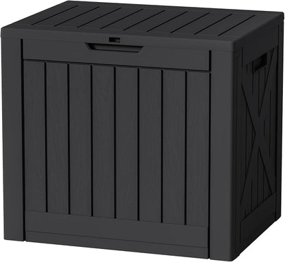 Greesum 40 Gallon Outdoor Package Delivery Box with Lock, Waterproof Secure Parcel Drop Box for Porch, Double-Wall Resin Storage, Black