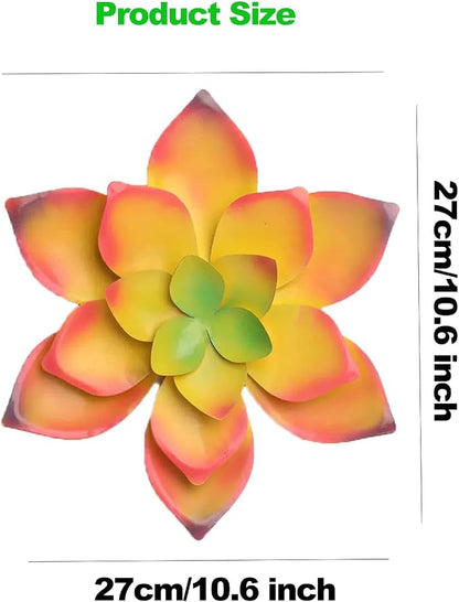 2 Pcs Metal Flower Wall Art Decor
