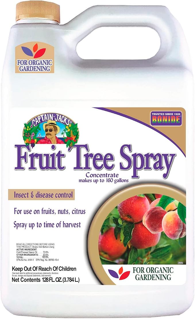 Bonide Captain Jack's Fruit Tree Spray, 128 oz Concentrate, Insect & Disease Control Spray for Organic Gardening