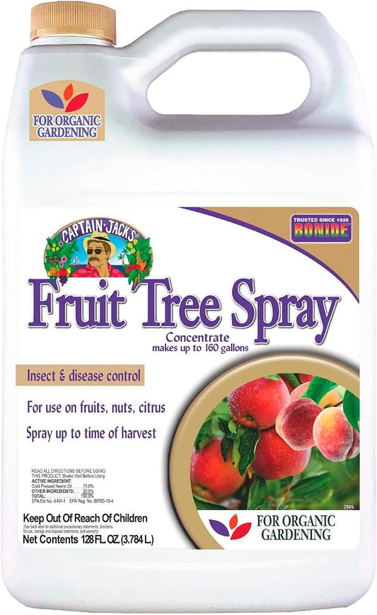 Bonide Captain Jack's Fruit Tree Spray, 128 oz Concentrate, Insect & Disease Control Spray for Organic Gardening