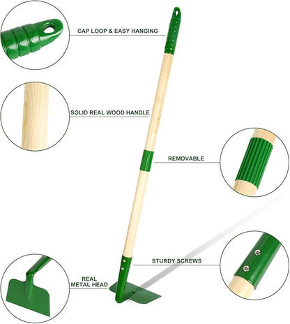 Duckura Kids Gardening Tools Set - 7pcs Garden Tool for Kids with Shovel, Rake, Hoe, Leaf Rake, Outdoor Summer Yard Lawn Digging Weed Toys, Christmas Birthday Gifts for Boys Girls Age 3 4 5 Years Old