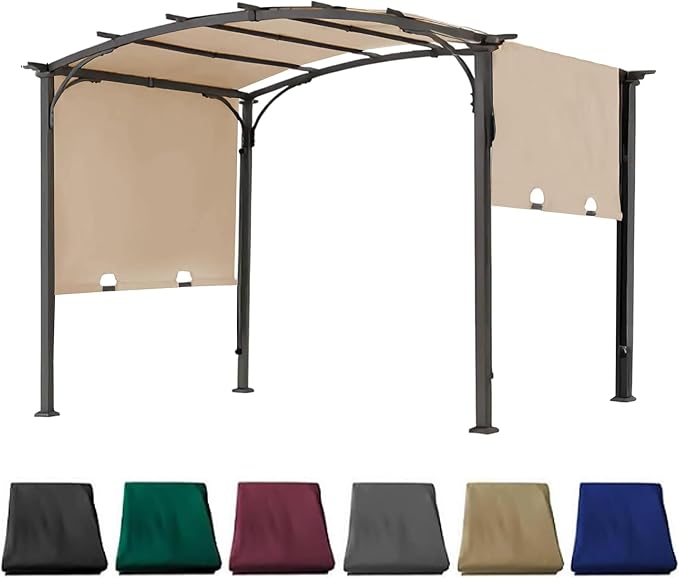 85''x 208'' Universal Replacement Pergola Cover for Pergola L-PG080PST and Other Same Size of Pergolas, (Light Beige)