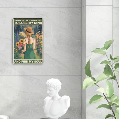 mmiishe Gardening Gifts Vintage Garden Metal Signs for Women gardeners Green House Decor Metal Art for Home Gardens Greenhouse Living Room Yard Backyard Outdoor Decor 8x12 Inches plant accessories