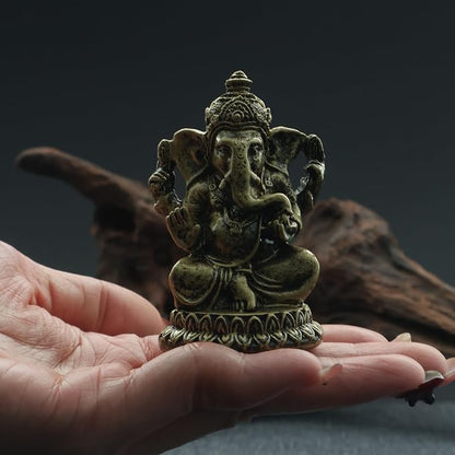 Lord Ganesha Buddha Statue - Elephant God Sculptures Ganesh Figurines | Man-Made Stone Home Garden Buddha Decoration Statues