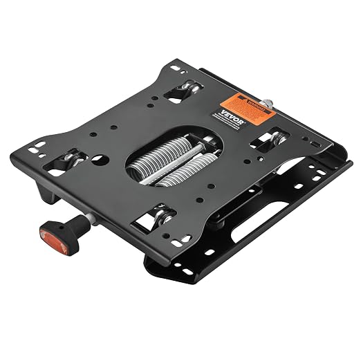 VEVOR Seat Suspension Kit Without Seat Slider Track, Universal Air Ride Seat Suspension for Zero Turn Lawn Mower, Adjustable Tractor Seat Suspension ‎Kit Compatible with Forklift, Bulldozers Seat