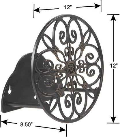 Liberty Garden Products 670 Wall Mounted Decorative Hose Butler, Holds 125-Feet of, Black (Pack of 2)