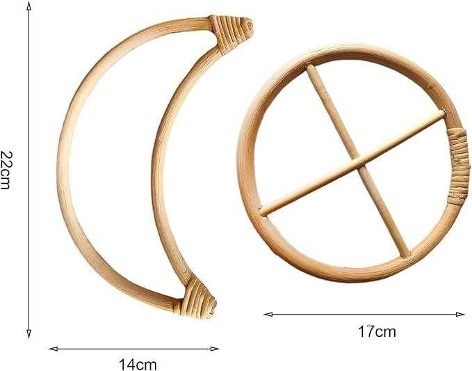 WaigN Wind Chime Circles, DIY Wind Chimes Long Lasting House Garden Wind Chime Parts Transparent Top Circles of Wind Chime or Frames of Round Wind Chimes Patio Wind Chime Ring, Outdoor Décor