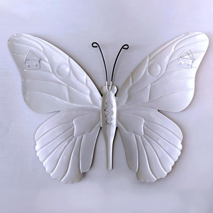 4 Pack Outdoor Butterfly Wall Decor - 9.6 inches Metal Butterfly Wall Art Decorartion for Yard Fence Garden Patio Balcony