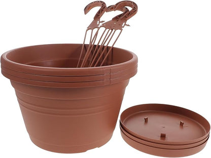 3Pcs Hanging Hanging Plant Pot Basket with Drainage Holes for Home Balcony Pots