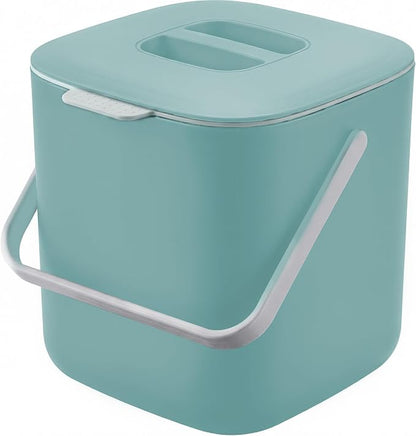 Compost Bin Kitchen, 0.7 Gal Sealed Countertop Compost Bin (Green) | Filter-Free, Odor-Tight, Easy to clean, The sink can hold