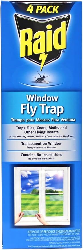 Raid Window Fly Traps, 4 Traps (Pack of 5)