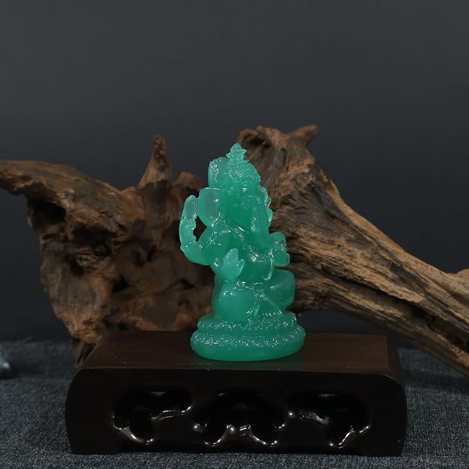 Lord Ganesha Buddha Statue - Elephant God Sculptures Ganesh Figurines | Man-Made Stone Home Garden Buddha Decoration Statues
